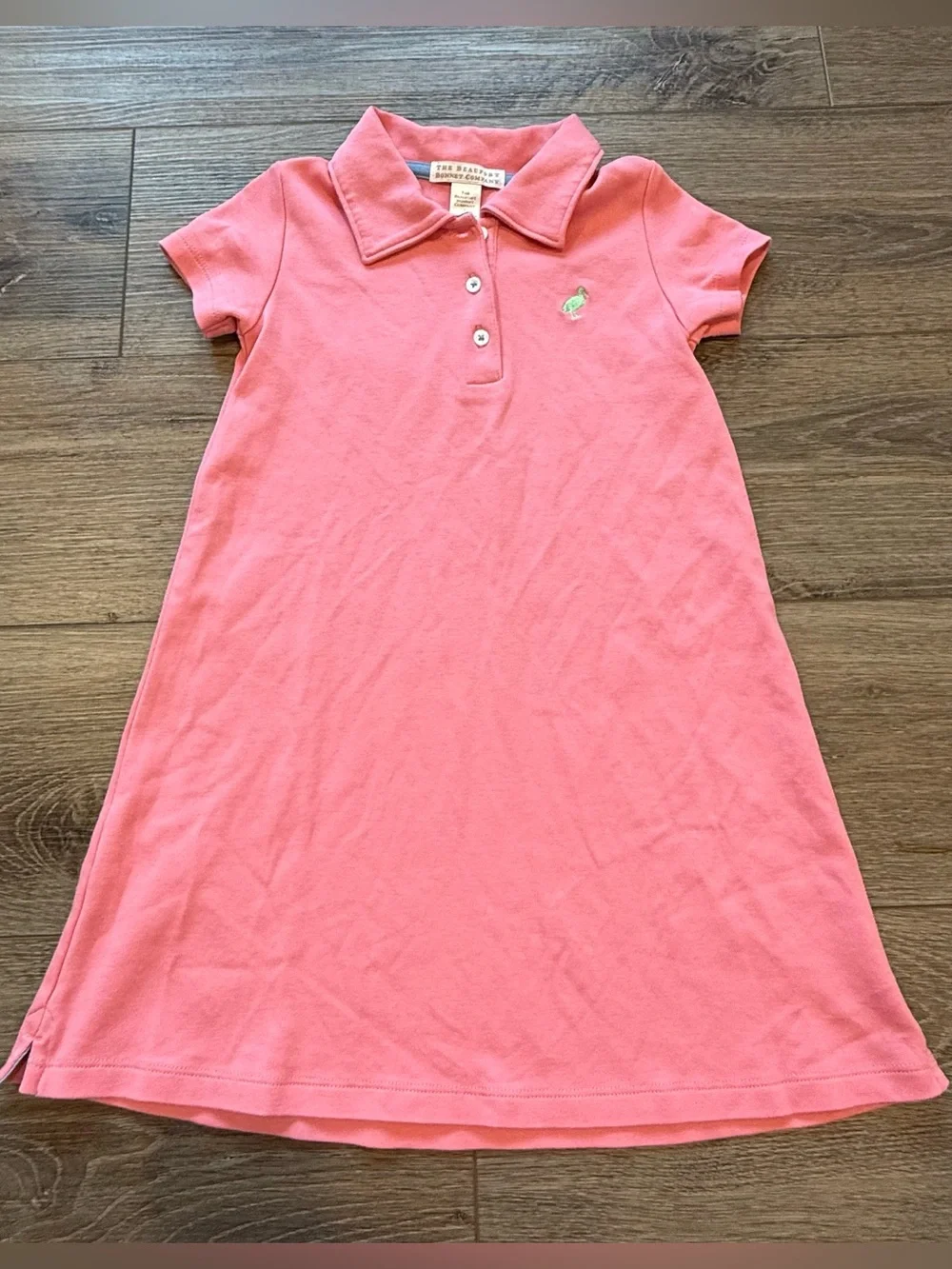 The Beaufort Bonnet Company Coral Pink Polo Dress for Girls, Pima Cotton